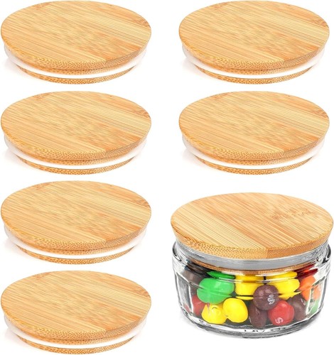 6pcs bamboo lids - bamboo, pots