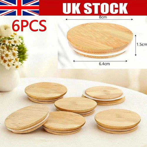 6pcs bamboo lids for - lids, pots