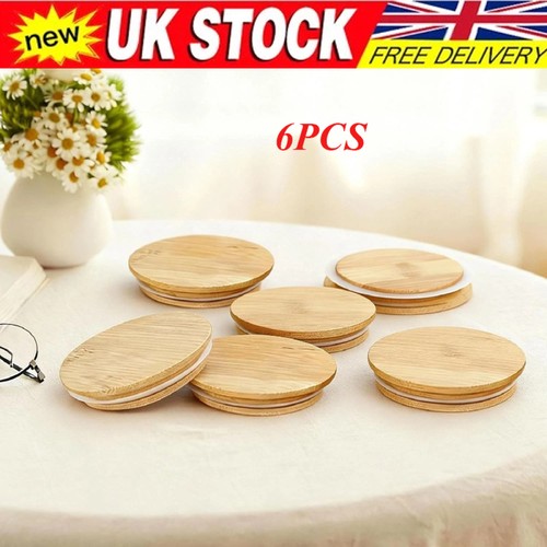 6pcs bamboo lids - bamboo, pots